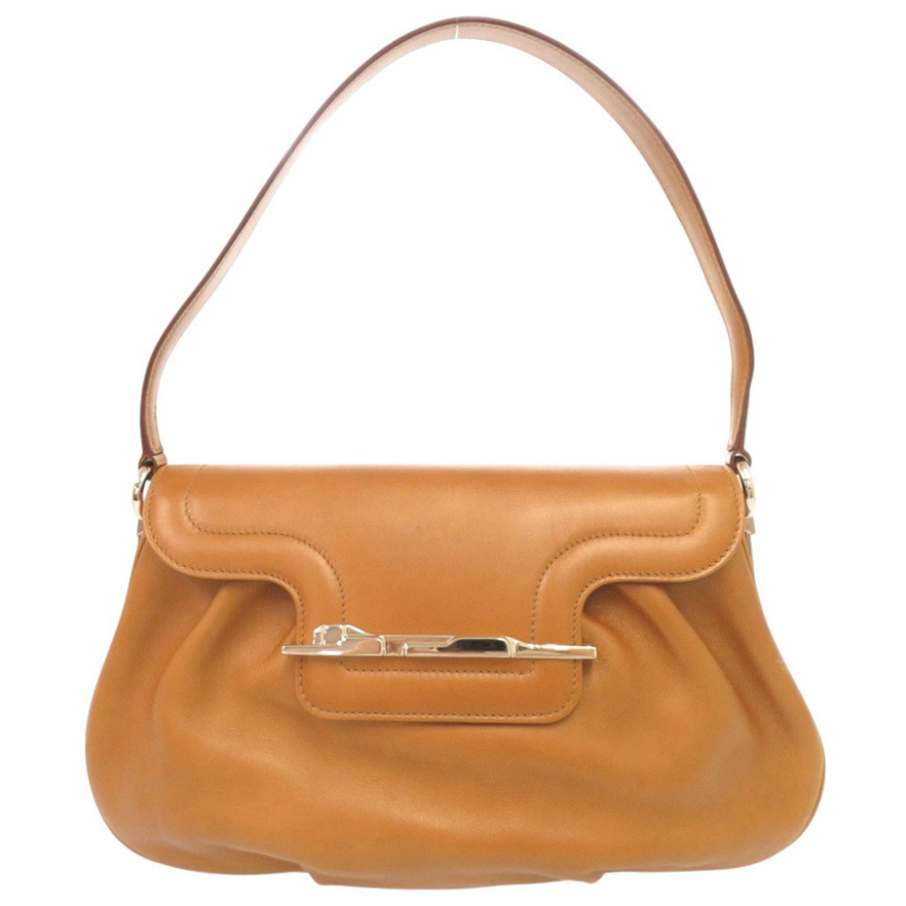 Cartier Panthรจre Panther Leather Camel One-Shoulder Bag 0686CARTIER
